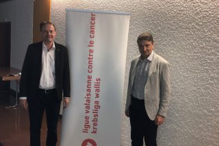 De gauche à droite : Franck Moos, directeur de la lvcc et Dr Pierre-Yves Lovey, président de la lvcc